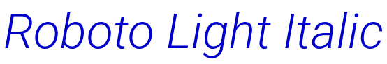 Roboto Light Italic लिपि